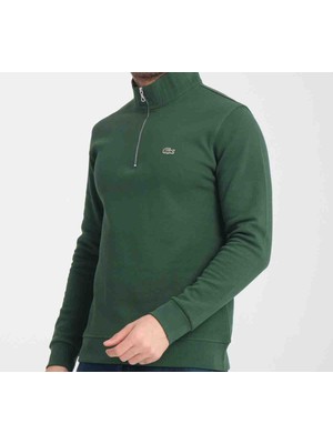 Lacoste Basıc Nefti Regular Fit Dik Yaka Yarım Fermuar