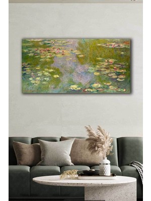 Limitless Design Su Zambakları - Claude Monet Ünlü Ressamlar Hd Baskı Kanvas Tablo