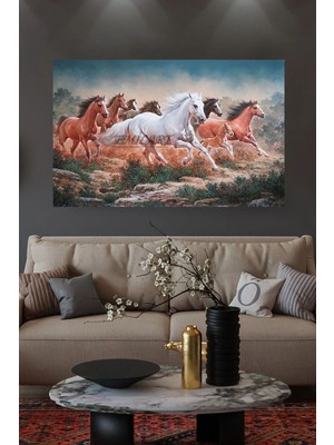 Limitless Design Hd Koşan Atlar Hd Baskı Kanvas Tablo