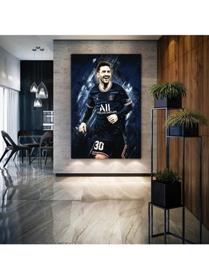 Limitless Design Lionel Messi Psg Paris Saint Germain Futbol Football Player Hd Baskı Kanvas Tablo