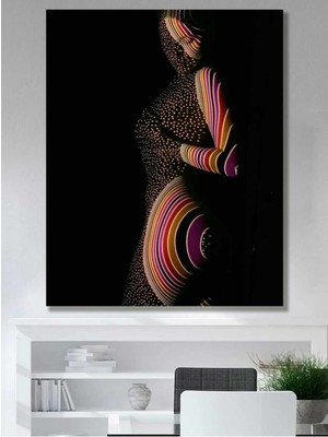 Limitless Design Renkli Kadın - Hd Baskı Kanvas Tablo Salon Oturma Yatak Odası Ofis Antre Cafe Için Duvar Dekoru