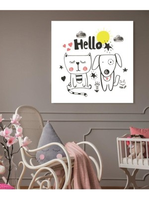 Limitless Design Dekoratif Çocuk Odası Happy Cuttie Duvar Hd Baskı Kanvas Tablo