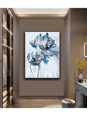 Limitless Design Dekoratif Tablonuz Dekoratif Modern Şık Çiçek Hd Baskı Kanvas Tablo Dikey E7