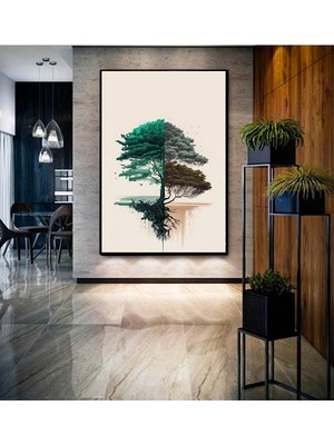 Limitless Design Dekoratif Soyut Sanat Ahşap Hd Baskı Kanvas Tablo