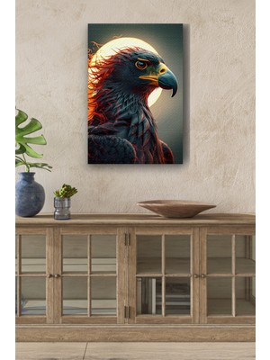 Limitless Design Güneş Önündeki Karizmatik Kartal Yağlı Hd Baskı Kanvas Tablo