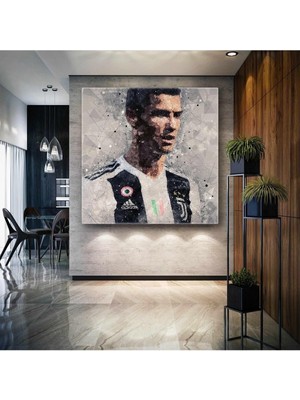 Limitless Design Christiano Ronaldo Efsane Futbolcu En Iyi Futbolcu Hd Baskı Kanvas Tablo