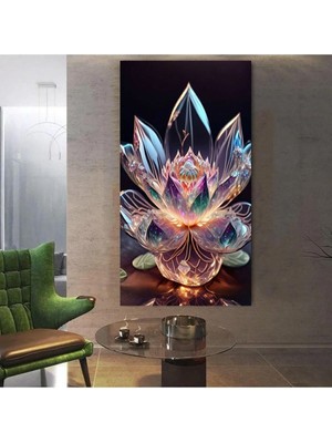 Limitless Design Özel Tasarım Lotus Çiçeği Hd Kalite Hd Baskı Kanvas Tablo /002-E