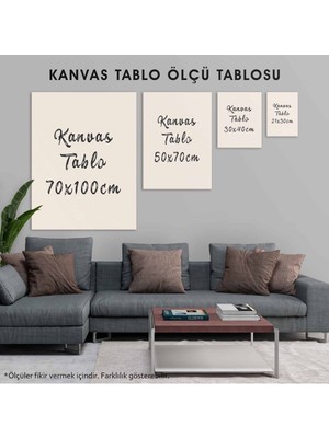 Limitless Design Tasarım Turuncu Birbirine Sarılmış Aşk Ağacı Hd Baskı Kanvas Tablo