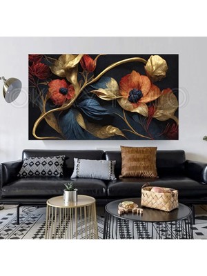 Limitless Design Çiçekler Dekoratif Hd Baskı Kanvas Tablo