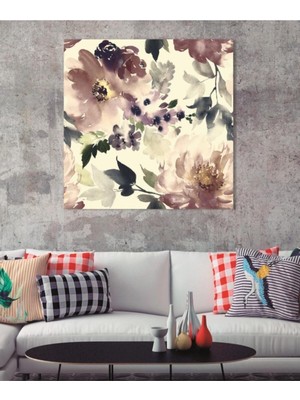 Limitless Design Dekoratif Flowers Duvar Hd Baskı Kanvas Tablo