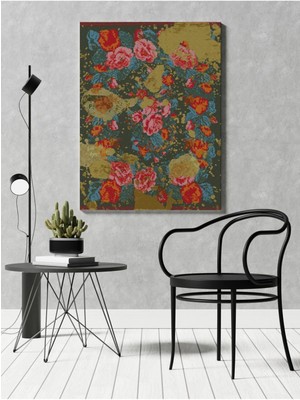 Limitless Design Hd Baskı Kanvas Tablo Vintage Görünümlü Pembe Güller 137