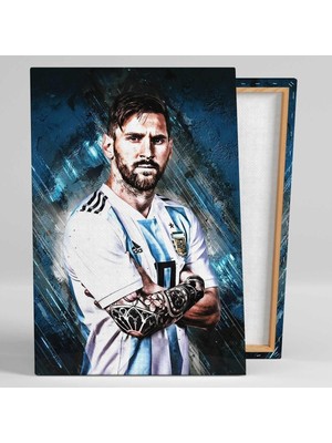 Limitless Design Lionel Messi Arjantin Futbol Art Hd Baskı Kanvas Tablo