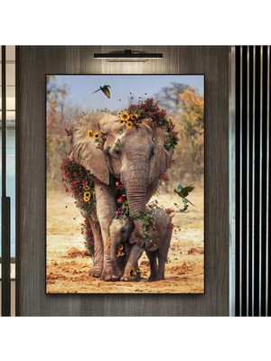 Limitless Design Dekoratif Elephant Hd Baskı Kanvas Tablo