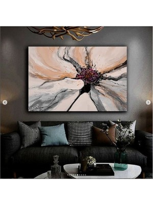 Limitless Design Harikabirev Yağlı Boya Görünümlü Soyut Tablo Premium Kalite Dekoratif Hd Baskı Kanvas Tablo N6