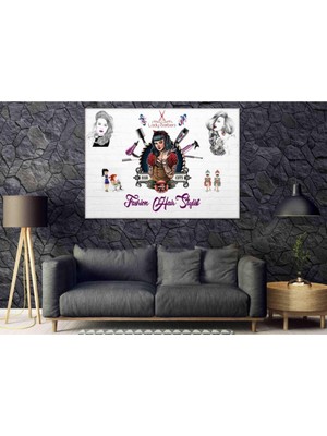 Limitless Design Kuaför Saç Tasarım Hd Baskı Kanvas Tablo 70x100cm Slm51