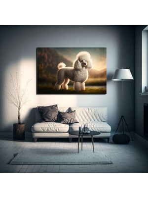 Limitless Design Body Poodle Köpek Hd Baskı Kanvas Tablo