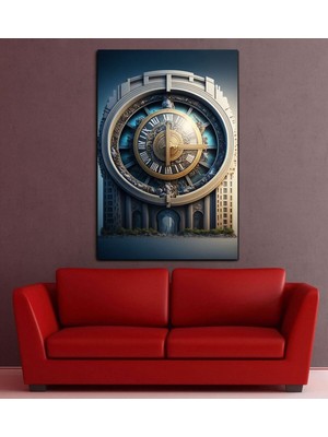 Limitless Design Saat Hd Baskı Kanvas Tablo