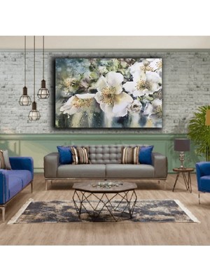Limitless Design Çiçek Desenli Dekorati Şık Hd Baskı Kanvas Tablo