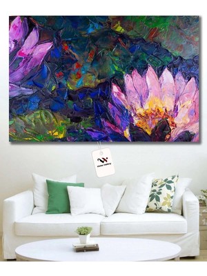Limitless Design Yağlı Boya Görünümlü Nilüfer Hd Baskı Kanvas Tablo
