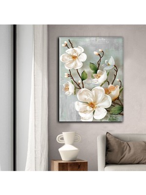 Limitless Design Dekoratif Tablonuz Dekoratif Modern Şık Çiçek Hd Baskı Kanvas Tablo Dikey E8