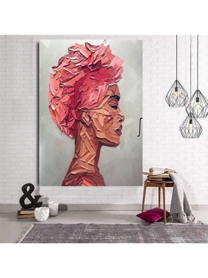 Limitless Design Renkli Kadın Hd Baskı Kanvas Tablo