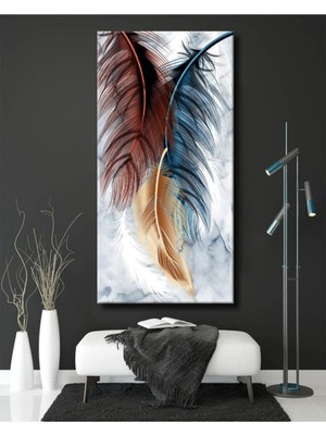 Limitless Design Dekoratif Kuş Tüyleri Hd Baskı Kanvas Tablo
