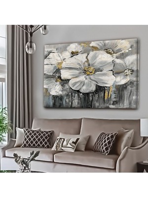 Limitless Design Dekoratif Tablonuz Dekoratif Modern Şık Çiçek Hd Baskı Kanvas Tablo E6