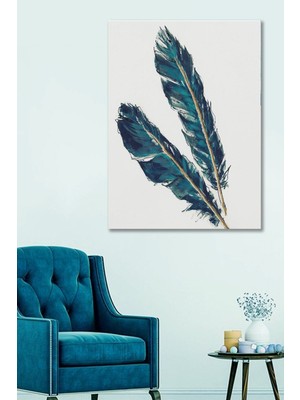 Limitless Design Dekoratif Kuş Tüyü Duvar Hd Baskı Kanvas Tablo
