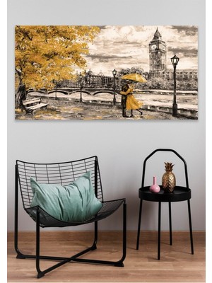 Limitless Design 60x120 Romantik Sonbahar Duvar Hd Baskı Kanvas Tablo