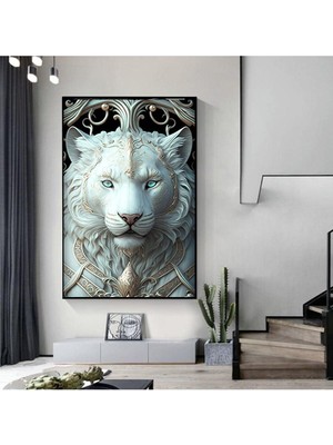 Limitless Design Hayvanlar Alemi Soyut Sanat Dekoratif Ahşap Hd Baskı Kanvas Tablo