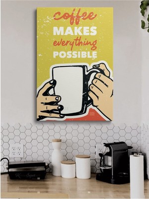 Limitless Design Cafe Caffe Cafeler Kahve Büfe Büfeler Için Abstract Trend Dekoratif Kanvas Canvas Tablo Tablolar