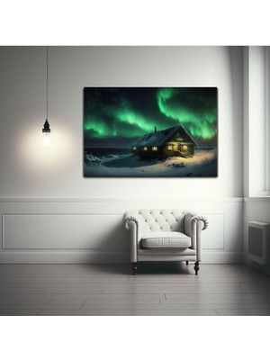 Limitless Design Kutup Işıkları Aurora Hd Baskı Kanvas Tablo