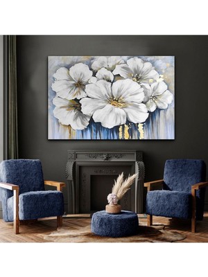 Limitless Design Çiçek Tablosu Çiçek Demeti Petrol Mavisi 2