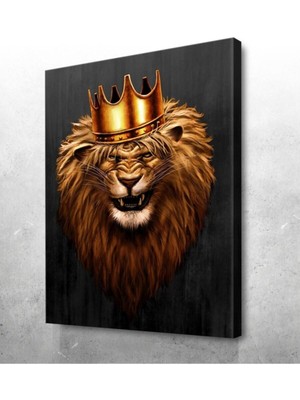 Limitless Design Dekoratif Lion King Hd Baskı Kanvas Tablo