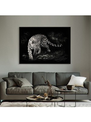 Limitless Design Dekoratif White Leopar Hd Baskı Kanvas Tablo