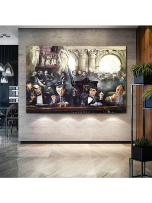 Limitless Design The Godfather Alpacino Baba Filmi Al Pacino Mafya Yatay Hd Baskı Kanvas Tablo