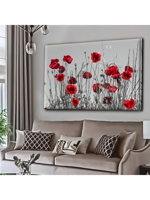 Limitless Design Dekoratif Tablonuz Dekoratif Modern Şık Çiçek Hd Baskı Kanvas Tablo E14