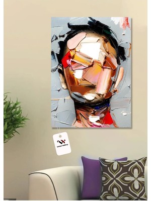 Limitless Design Yağlı Boya Görünümlü Face Art Hd Baskı Kanvas Tablo
