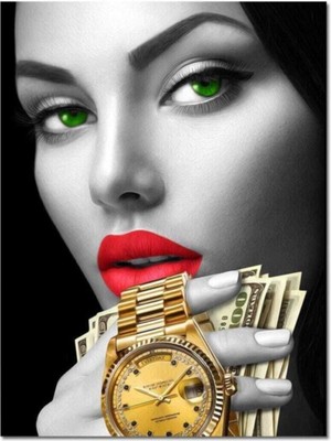 Limitless Design Dekoratif Red Lips Hd Baskı Kanvas Tablo