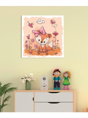 Limitless Design Dekoratif Çocuk Odası Baby Fox Duvar Hd Baskı Kanvas Tablo