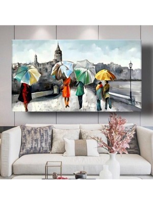 Limitless Design Dekoratif Under The Raın Hd Baskı Kanvas Tablo