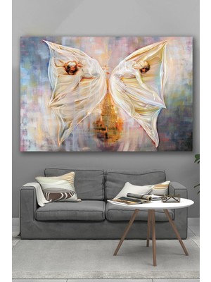 Limitless Design 100x140 Kelebek Ve Sanat Hd Baskı Kanvas Tablo