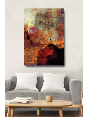 Limitless Design Soyut Renkli Şekiller Dekoratif Kanvas Duvar Tablosu Ev Ofis