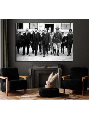 Limitless Design Atatürk Modelli Dekoratif Şık Hd Baskı Kanvas Tablo