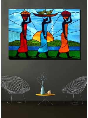 Limitless Design Özel Tasarım Dekoratif Afrikalı Kadınlar Hd Baskı Kanvas Tablo