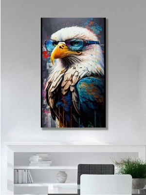 Limitless Design Karizma Kartal 1-Hd Baskı Kanvas Tablo Salon Oturma Yatak Odası Ofis Antre Cafe Için Duvar Dekoru