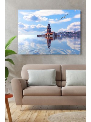 Limitless Design Özel Tasarım Deniz Ve Kız Kulesi Hd Kalite Hd Baskı Kanvas Tablo Ev,Ofis Şıklık Katın