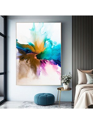 Limitless Design Yağlı Boya Görünümlü Dekoratif Soyut Hd Baskı Kanvas Tablosu