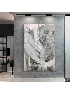 Limitless Design Beyaz Boya Hd Baskı Kanvas Tablo