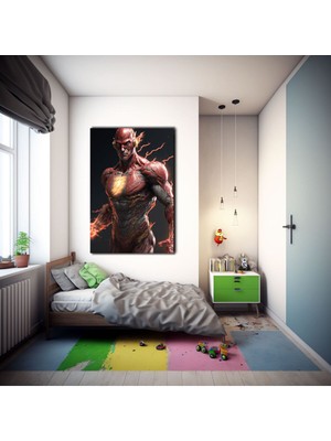 Limitless Design Flash Çocuk Odasına Asmalık Hd Baskı Kanvas Tablo
